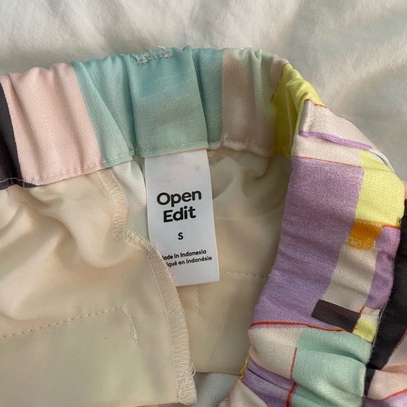 Open Edit Nordstrom | Print Soft Long Shorts | Pink Paper Shape in size S - Picture 6 of 11